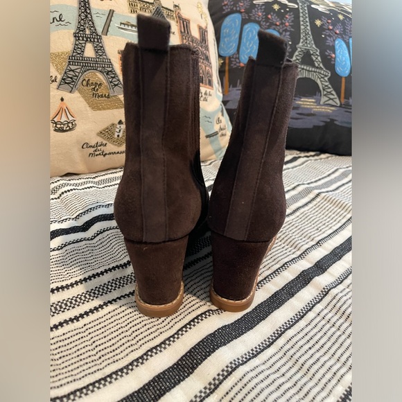 Splendid WANDA Wedge Heel Bootie Chocolate Brown Suede Size 7.5 Gently Worn - Picture 4 of 8